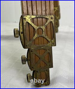 Antique Wood Brass Extension Tripod Very Nice