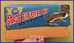 Antique X-7 Space Explorer Ship in Box Japan Tested Sci Fi Very Nice Condition