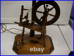Antique Yarn Spinner Lamp very nice 80+ yrs Look at the cord