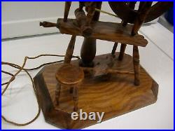 Antique Yarn Spinner Lamp very nice 80+ yrs Look at the cord