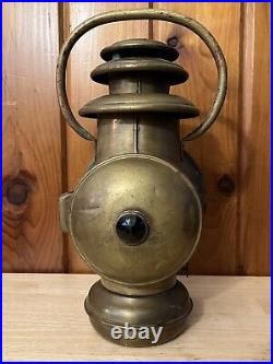 Antique brass lamp carriage lantern very nice