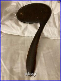Antique hand mirror wood Mahogany, some age wear on wood very nice