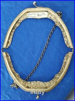 Antique sterling silver purse Frame. All In Tact. Very Nice