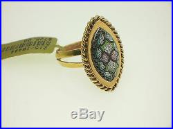 Antique/vintage 18k Gold Micro-mosaic Ring Very Nice Size 8.5 Best Offer