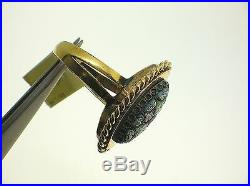 Antique/vintage 18k Gold Micro-mosaic Ring Very Nice Size 8.5 Best Offer