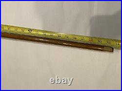 Antique wooden walking stick Cane With Sterling And Animals Horn Very Nice