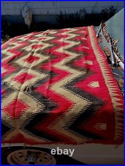 Awesome Antique Native American Navajo Blanket Right Colors Very Nice