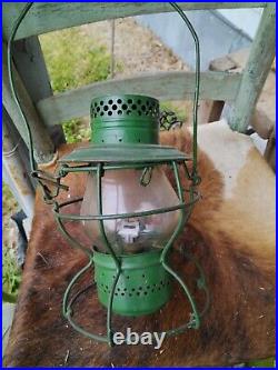 Awesome Old Primitive Icrr Railroad Lamp Handlan St Louis Mo. Very Nice