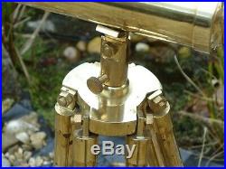 Brass Nautical Telescope & Stand For Table Antique Style A Very Nice Collectable