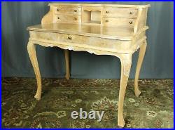 Burl Birch inlaid veneer, Louis XV style writing desk, made in Italy-very nice