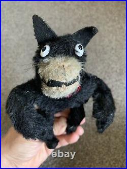 C 1900s Early Antique Farnell Mohair Felix The Cat Doll Very Nice All Posable
