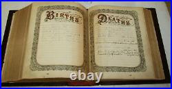 C1879 Antique Family Holy Bible VERY NICE