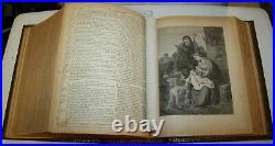 C1886 MASSIVE 5 1/2 thick antique family Holy Bible VERY NICE 14lbs