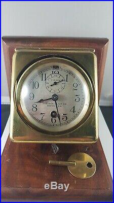 Chelsea clock rare USA navy, original case very nice condition