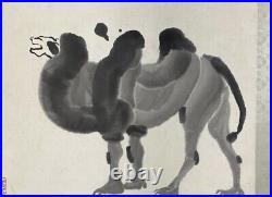Chinese Painting Of Camels Very Nicely Painted Signed With Calligraphy
