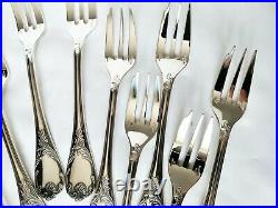 Christofle Marly Silver Plated Pastry Forks Set Of 12 Cake Cocktail Very Nice