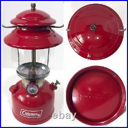 Coleman 200A Red 1/74 Single Mantle Rare Vintage Camping Lantern VERY Nice Vent