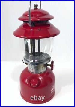 Coleman 200A Red 1/74 Single Mantle Rare Vintage Camping Lantern VERY Nice Vent