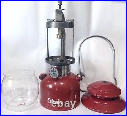 Coleman 200A Red 8/64 Cherry Single Mantle Vintage Lantern VERY Nice Vent -WORKS