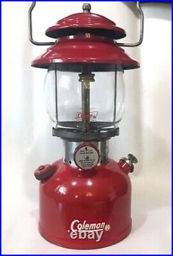 Coleman 200A Red 8/64 Cherry Single Mantle Vintage Lantern VERY Nice Vent -WORKS