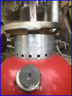 Coleman Model 200A Lantern Red Single Mantle May 1956 Very Nice Condition