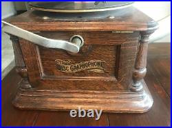 Columbia BI Graphophone Phonograph With Very Nice Polished Brass Horn Antique