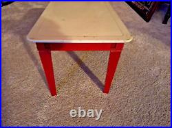 Enamel porcelain childs table with legs very RARE NICE CONDITION