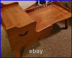 Ethan Allen Baumritter Vintage 1950 Maple Wood Cobblers Bench Table VERY NICE