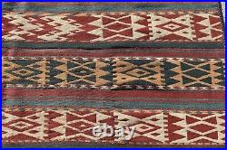 Fabulous Antique Rare Primitive Collector's Piece Uzbek Distressed Kilim Rug
