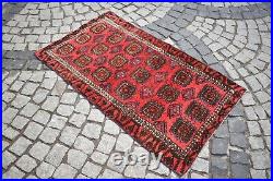 Fabulous Antique Rug 32'' x 56'' Turkoman Tribal Collectors Piece Distressed Rug