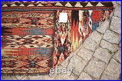Fabulous Antique Soumak Bag Face Rug Anatolian Collector ltem Yuruk Bag Face Rug
