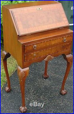 Fantastic Chippendale Style Walnut Drop Front Secretary Desk Very Very Nice