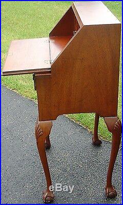 Fantastic Chippendale Style Walnut Drop Front Secretary Desk Very Very Nice