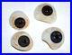 Four very nice antique human glass eyes prosthesis