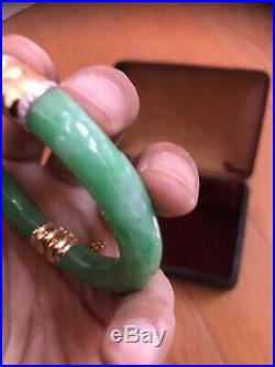 Grade A Jadeite Bangles, Antique, Very Nice, Guarantee Authentic, With Box