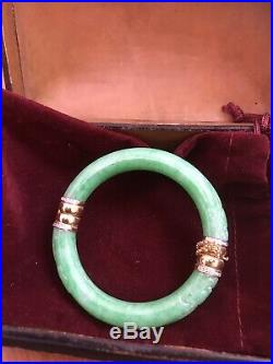 Grade A Jadeite Bangles, Antique, Very Nice, Guarantee Authentic, With Box