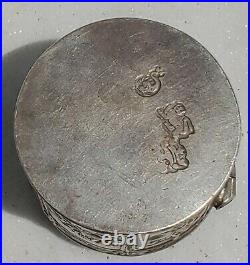 Hanau Silver Gebruder Dingeldein Antique Pill Fob or Snuff Box-Very Nice