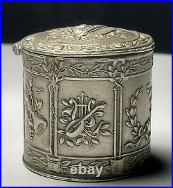 Hanau Silver Gebruder Dingeldein Antique Pill Fob or Snuff Box-Very Nice