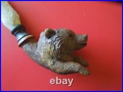 J 4304 Antique/vtg Black Forest Pipe Very Nice Carved Bear