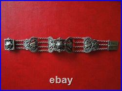 J4968 Antique Very Nice Bracelet Dutch 835 Silver Weight 28 Gr See Descript