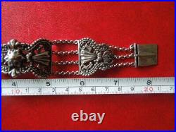 J4968 Antique Very Nice Bracelet Dutch 835 Silver Weight 28 Gr See Descript