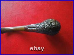 J5538 Antique Belgium Congo Family Tabacco Pipe Very Nice Carved See Descr