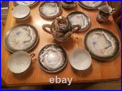 Japanese antique satsuma teaset hand painted mint condition very nice set