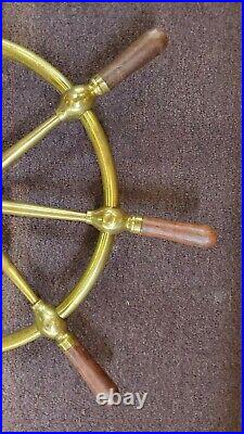 John Hastie & Co Greenock Brass Ship Wheel Antique Very Nice