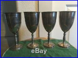 Juvento Lopez Reyes MID Century Sterling Silver Wine Goblets Set Of 4 Very Nice