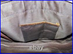 Kodiak Sitka Antique Brown Leather Briefcase Messenger Bag Very Nice