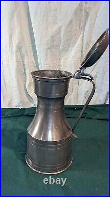 LONDON MARK Antique Pewter Flagon Early 19th Century VERY NICE