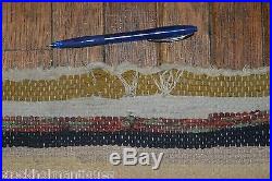 LONG and Very Nice Antique and Handmade Swedish Rag Rug (24x122 inches)