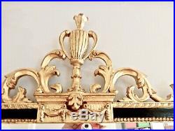 Labarge Lmo461 Gold & Black Regency Style Decorator Mirror, Very Nice
