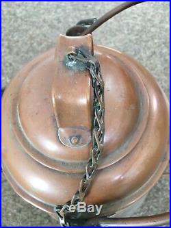 Large Antique Primitive Copper Coffee Pot Kettle -Very nice condition- Reduced